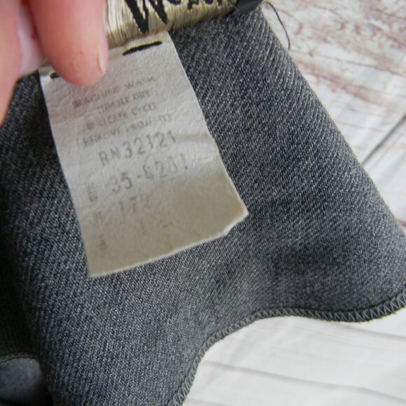 VINTAGE 1980'S HERMAN MARCUS GRAY TIE NECK CAREER OFFICE DRESS SZ 12P - Picture 6 of 6